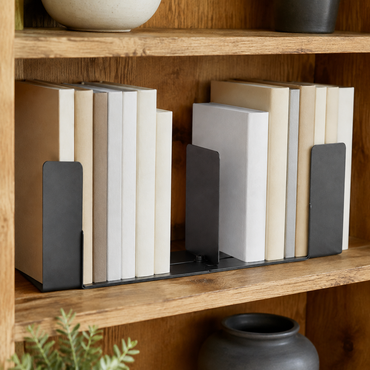 Range-livres ajustable à séparateur coulissant