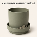 Cache-pot décoratif à anneau de rangement intégré