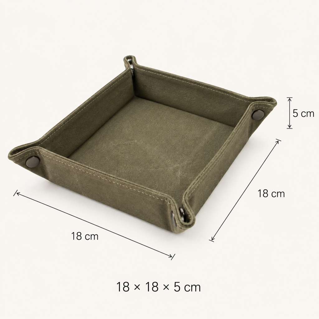Vide-poches de bureau pliable en toile cirée